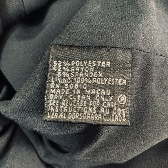 Vintage Kasper Size 4P Embroidered Dressy Blazer Jacket Black Formal Career - Picture 9 of 9